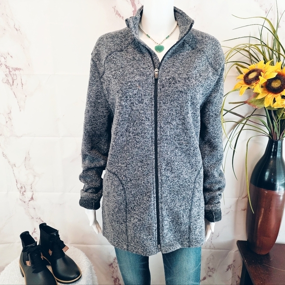 Eddie Bauer Jackets & Blazers - Eddie Bauer Charcoal Knit Jacket